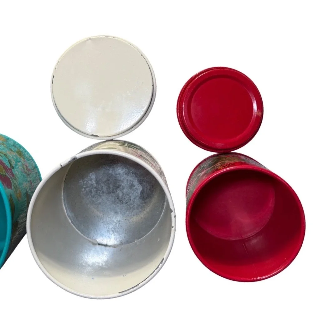 The Pioneer Woman‎ Metal Canisters Set Country Garden & Vintage Geo Floral Tins
